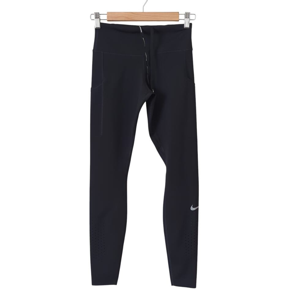 Nike Leggings Womens Small Black Epic Lux Running Pants Ankle Firm Support Tight
